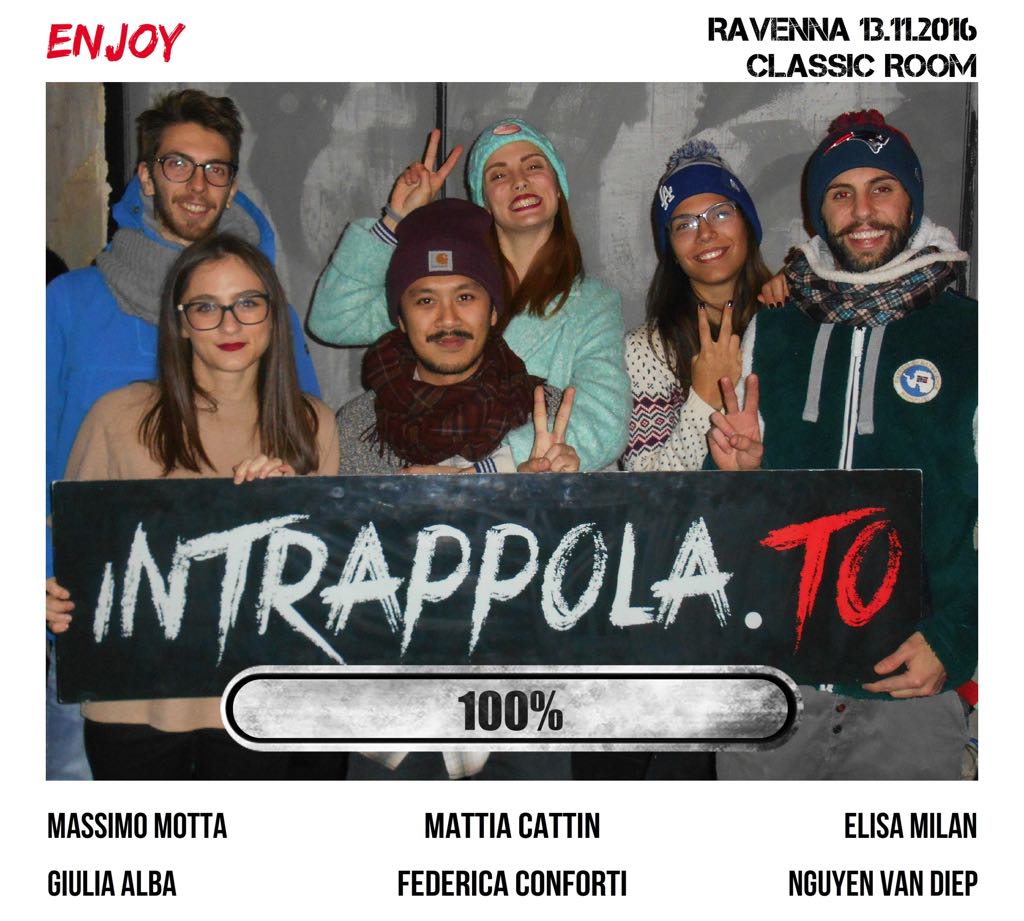 Il gruppo enjoy è fuggito dalla nostra escape room Classic Room
