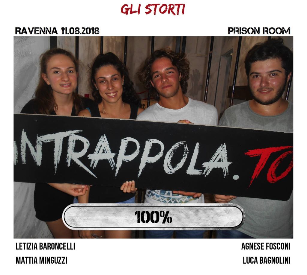 Il gruppo Gli Storti è fuggito dalla nostra escape room Prison Room