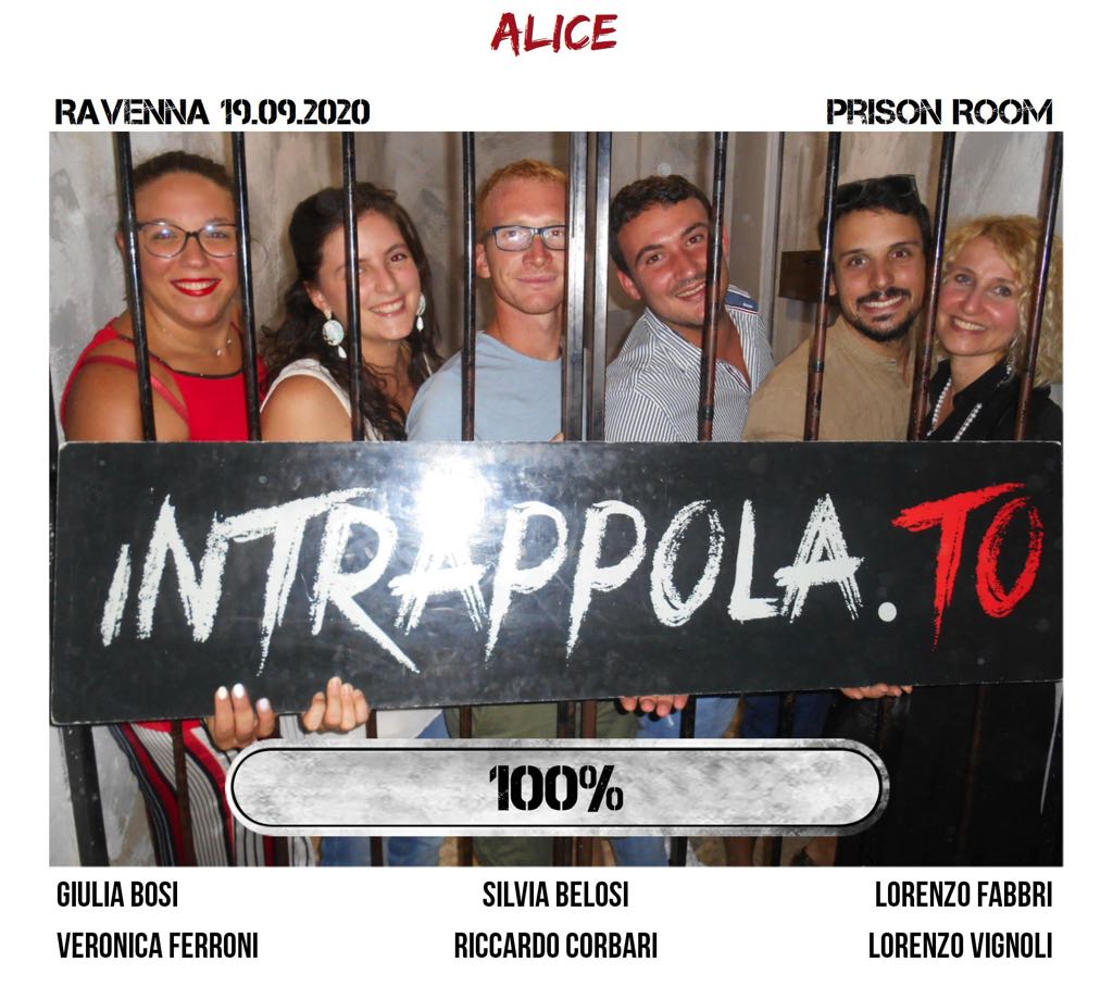 Il gruppo alice è fuggito dalla nostra escape room Prison Room