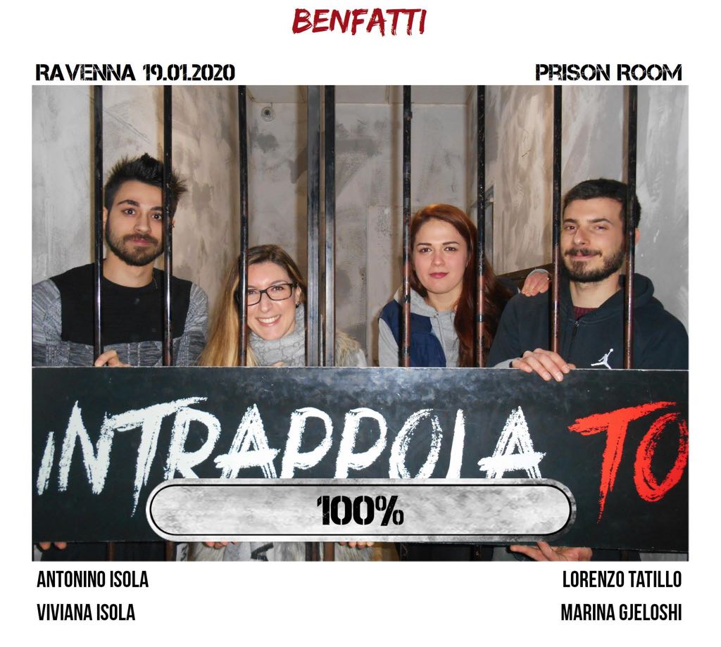 Il gruppo benfatti è fuggito dalla nostra escape room Prison Room