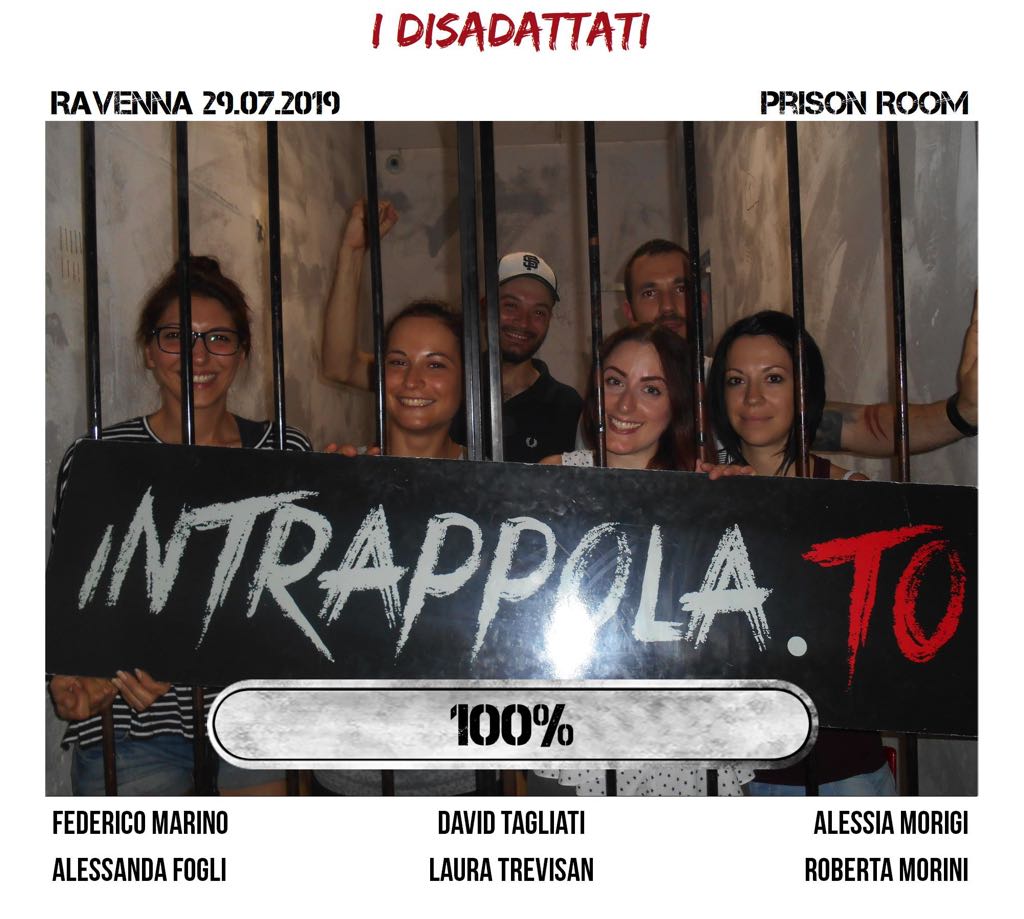Il gruppo i disadattati è fuggito dalla nostra escape room Prison Room