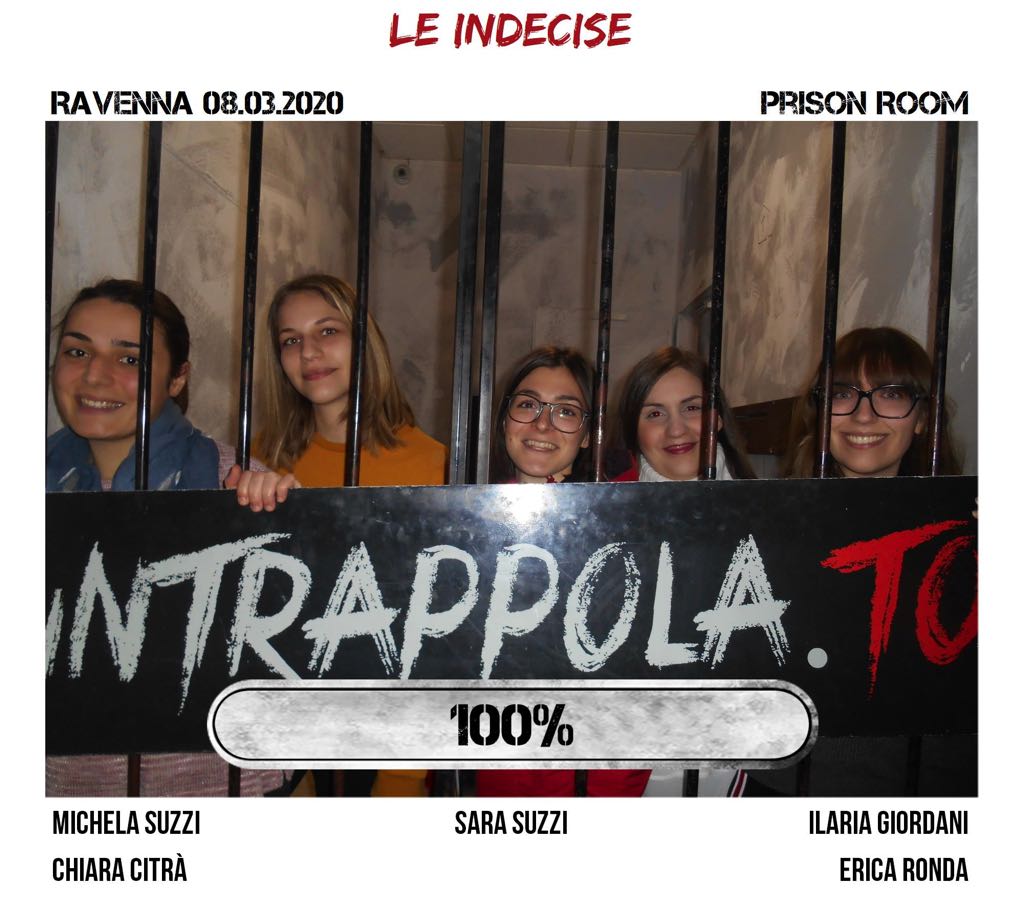 Il gruppo le indecise è fuggito dalla nostra escape room Prison Room