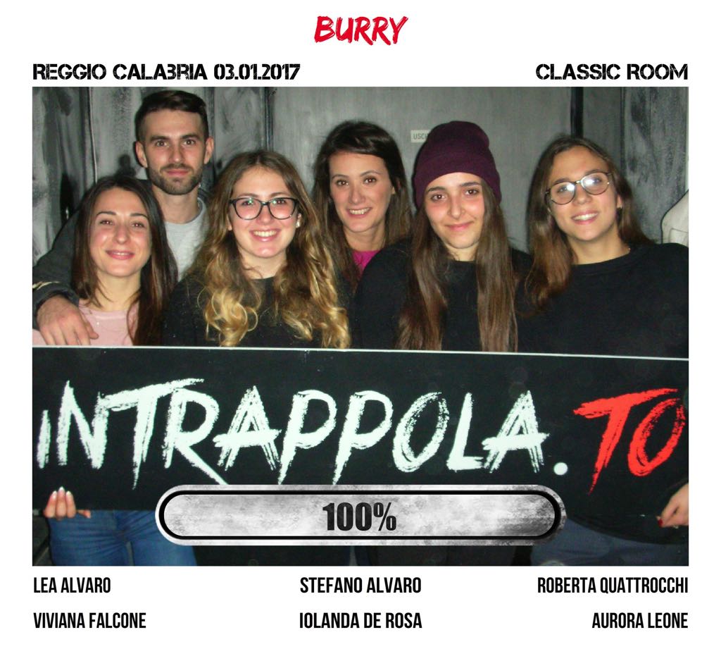 Il gruppo Burry è fuggito dalla nostra escape room Classic Room