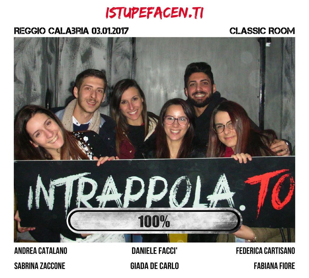 Il gruppo ISTUPEFACEN.TI è fuggito dalla nostra escape room Classic Room