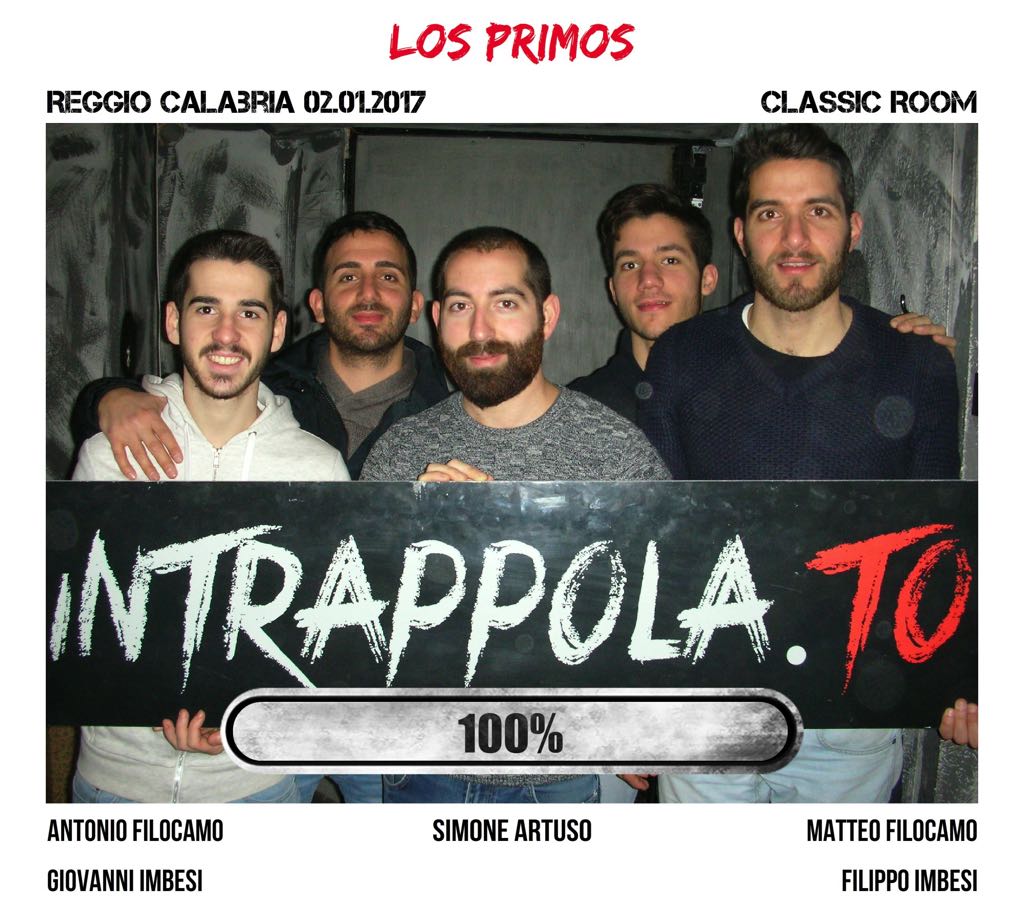 Il gruppo Los primos è fuggito dalla nostra escape room Classic Room