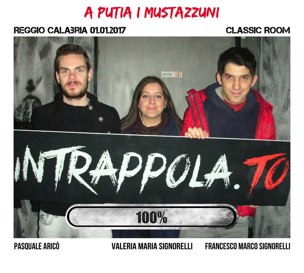 Il gruppo a putia i mustazzuni è fuggito dalla nostra escape room Classic Room
