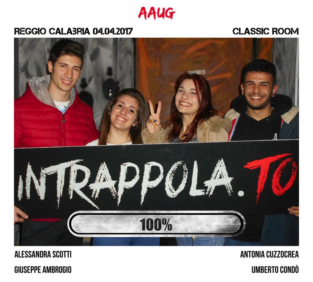 Il gruppo aaug è fuggito dalla nostra escape room Classic Room