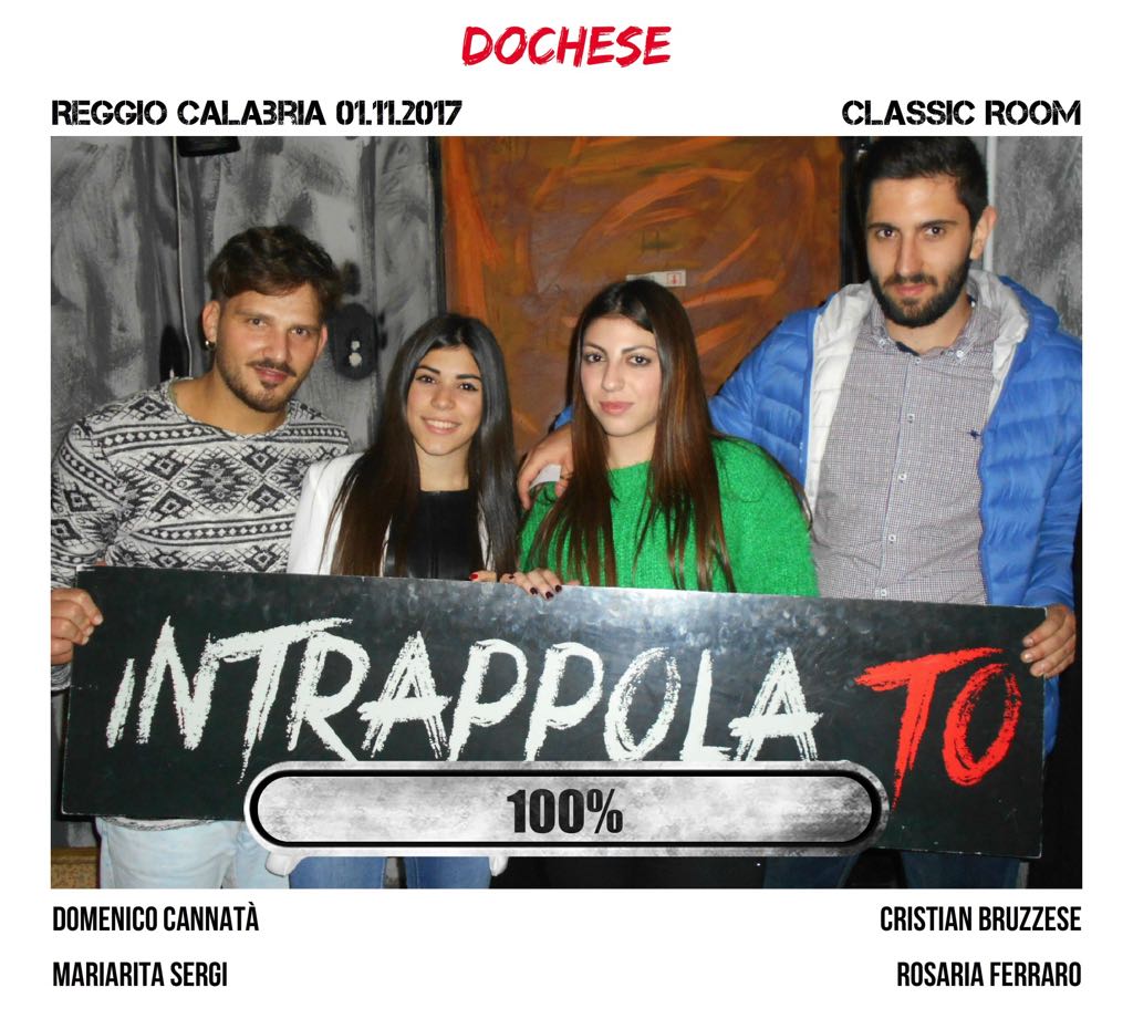 Il gruppo dochese è fuggito dalla nostra escape room Classic Room