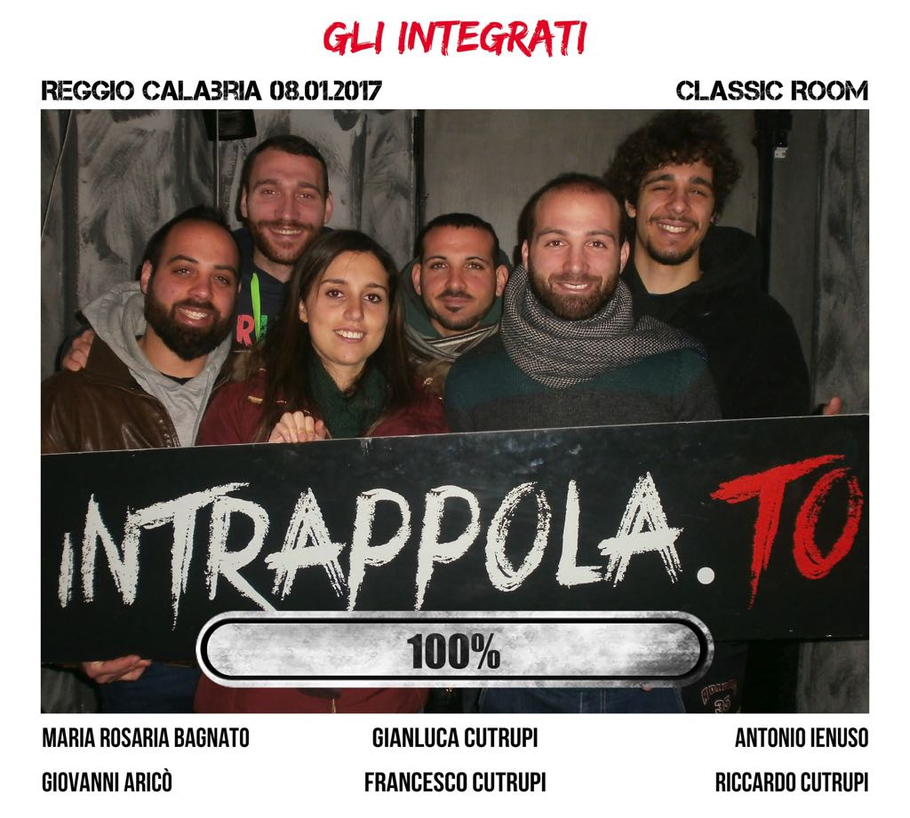 Il gruppo gli integrati è fuggito dalla nostra escape room Classic Room