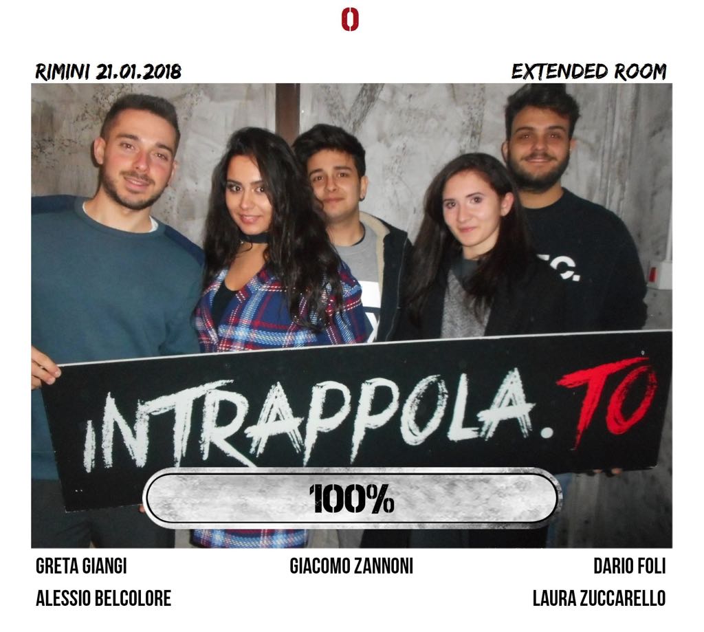 Il gruppo 0 è fuggito dalla nostra escape room Extended Room