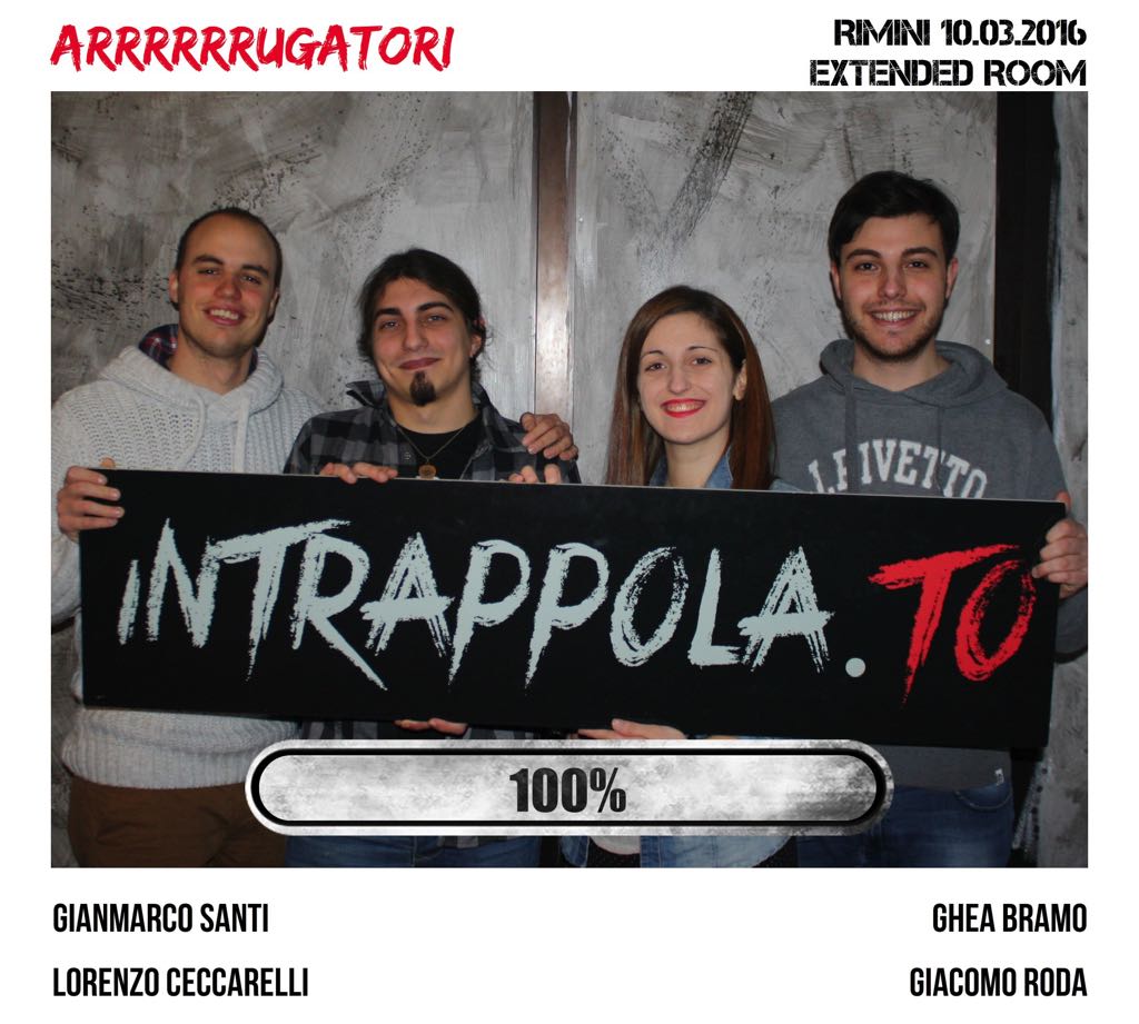 Il gruppo Arrrrrrugatori è fuggito dalla nostra escape room Extended Room