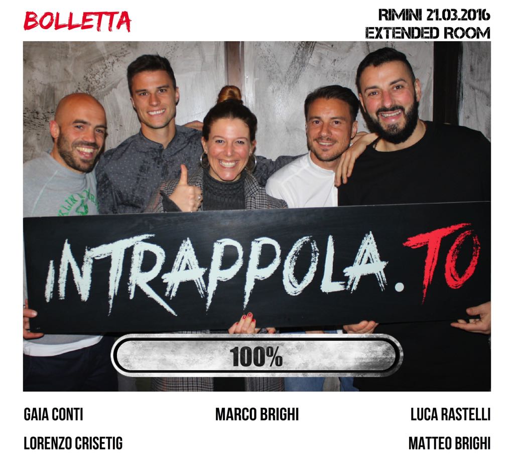 Il gruppo Bolletta è fuggito dalla nostra escape room Extended Room