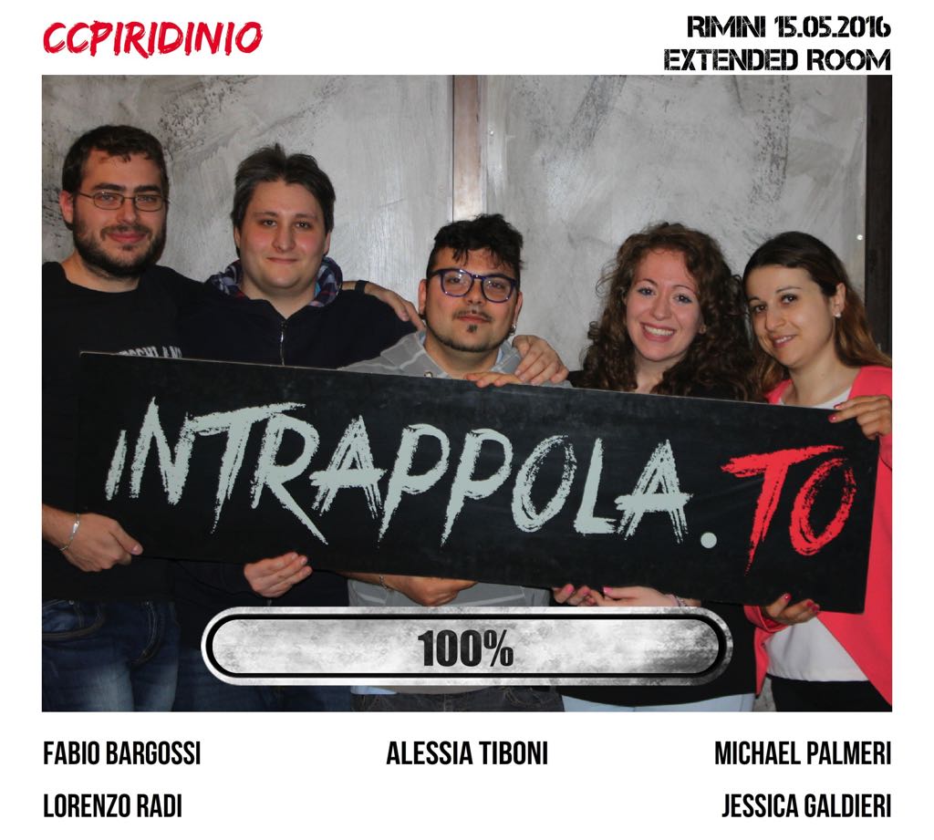 Il gruppo CCPiridinio è fuggito dalla nostra escape room Extended Room