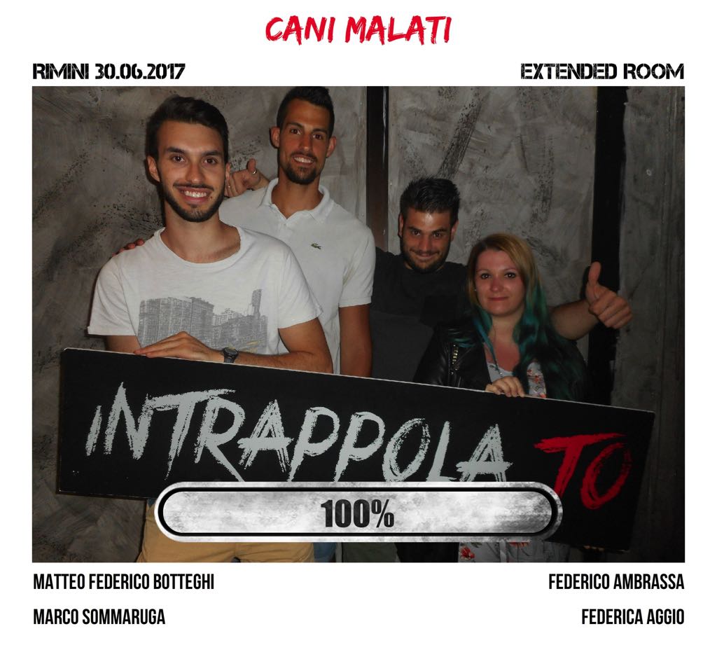 Il gruppo Cani malati è fuggito dalla nostra escape room Extended Room