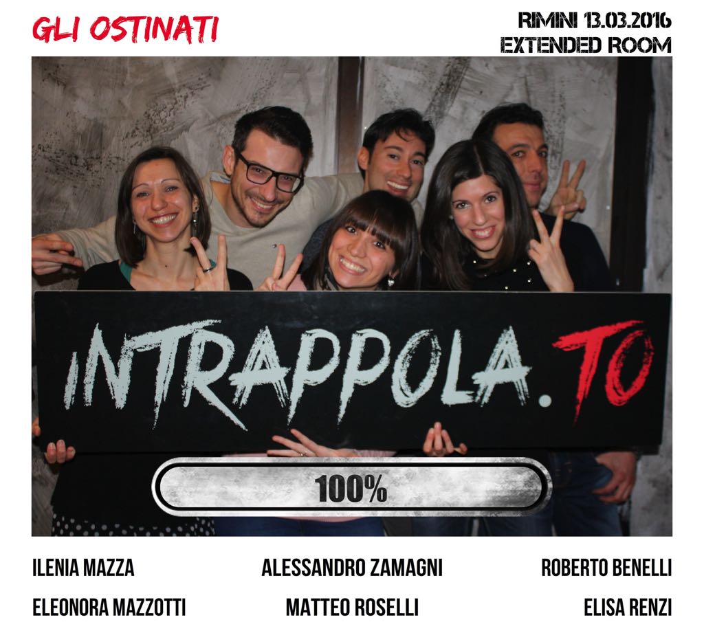 Il gruppo Gli Ostinati è fuggito dalla nostra escape room Extended Room