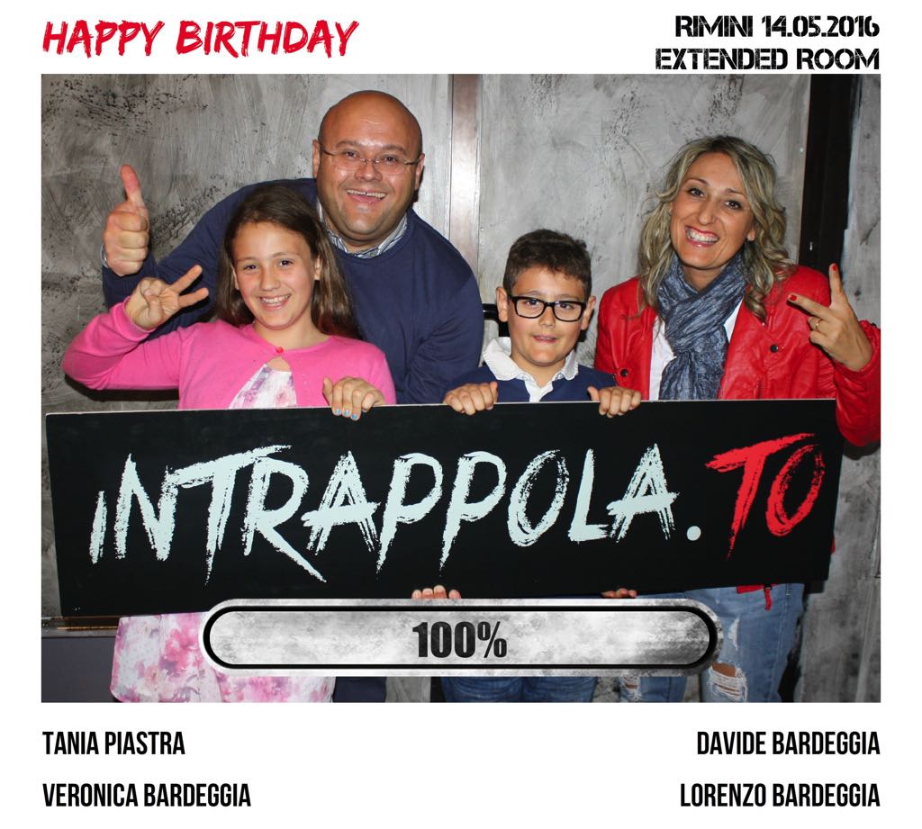 Il gruppo Happy Birthday  è fuggito dalla nostra escape room Extended Room