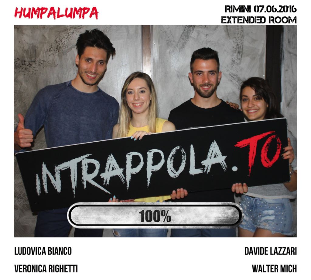 Il gruppo Humpalumpa è fuggito dalla nostra escape room Extended Room