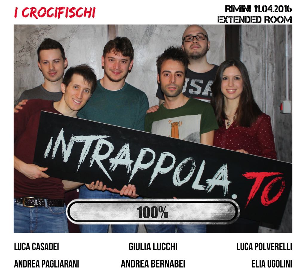 Il gruppo I Crocifischi è fuggito dalla nostra escape room Extended Room