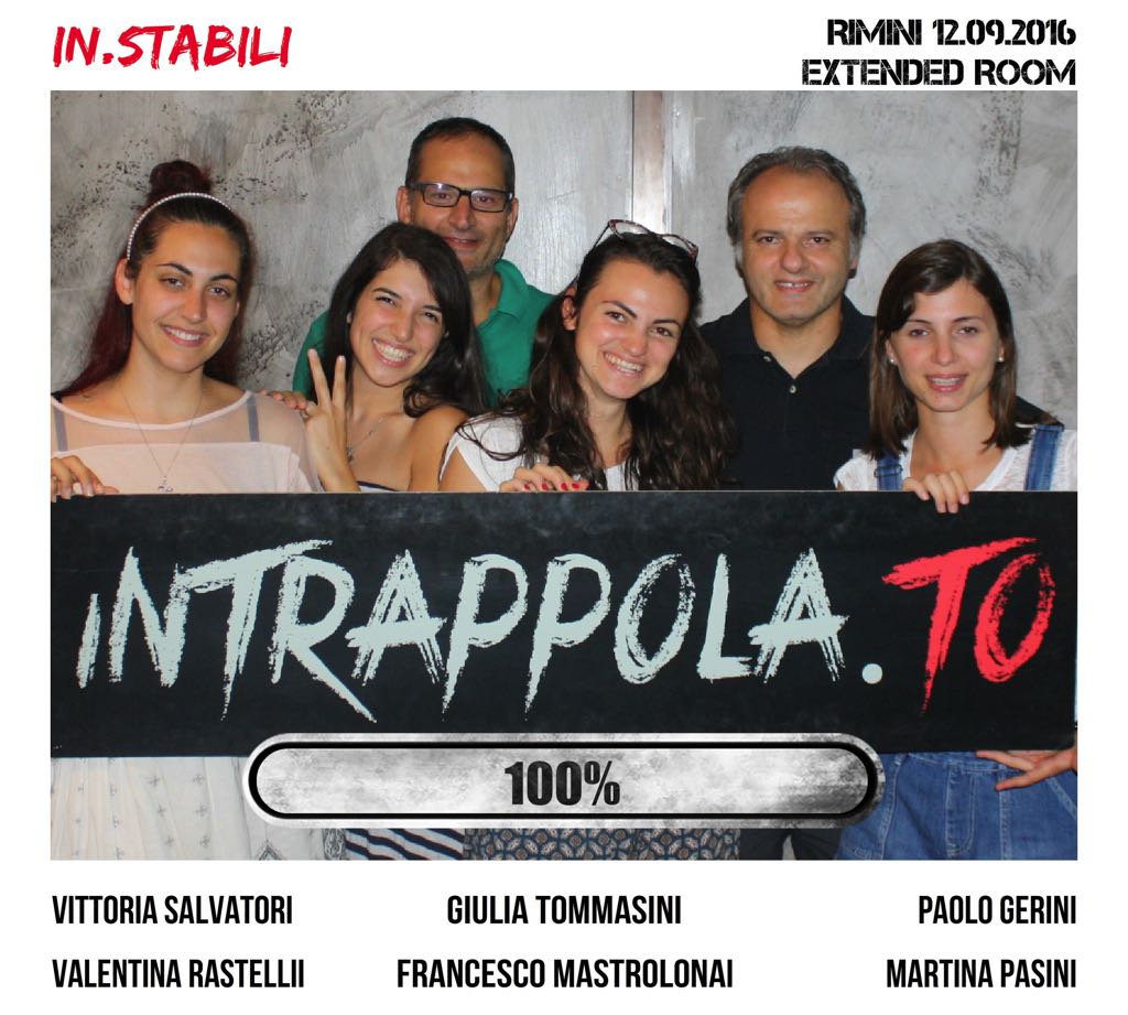 Il gruppo IN.stabili è fuggito dalla nostra escape room Extended Room