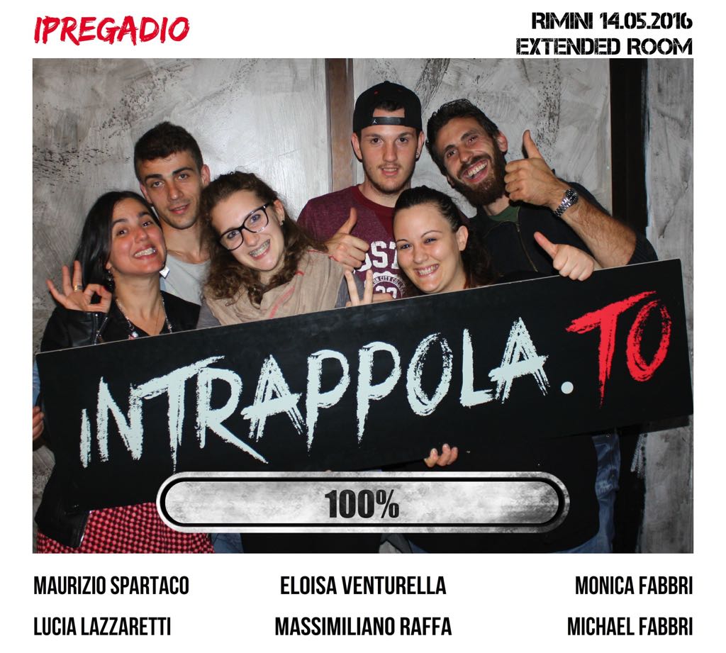 Il gruppo IPREGADIO è fuggito dalla nostra escape room Extended Room