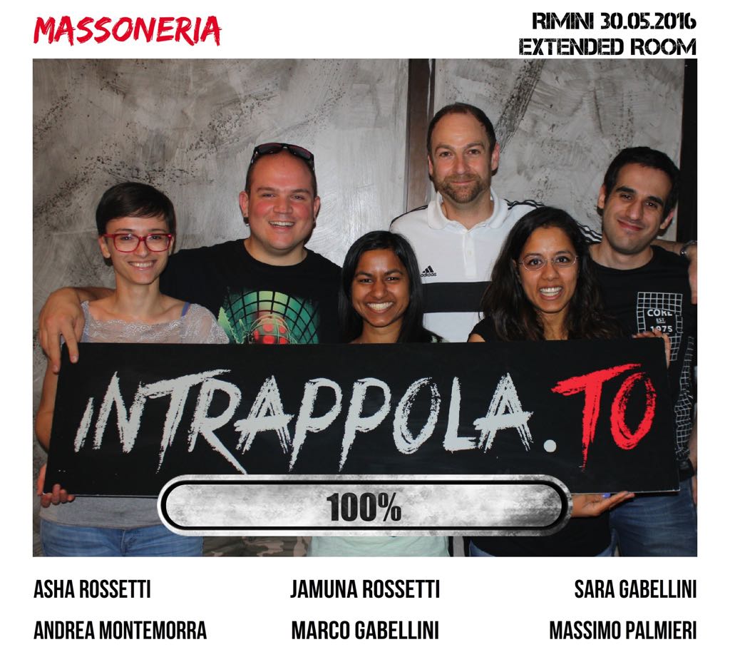 Il gruppo Massoneria è fuggito dalla nostra escape room Extended Room