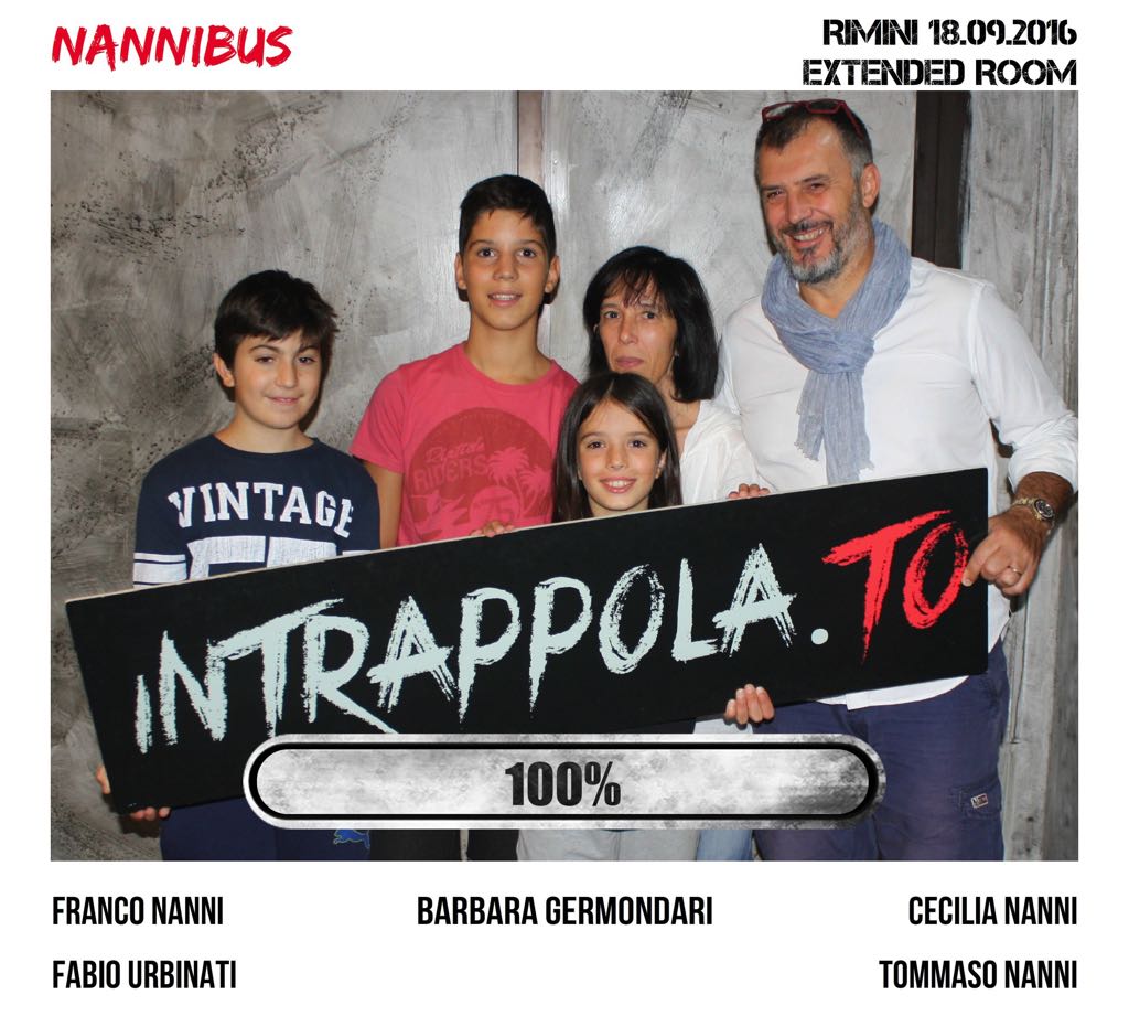 Il gruppo Nannibus è fuggito dalla nostra escape room Extended Room