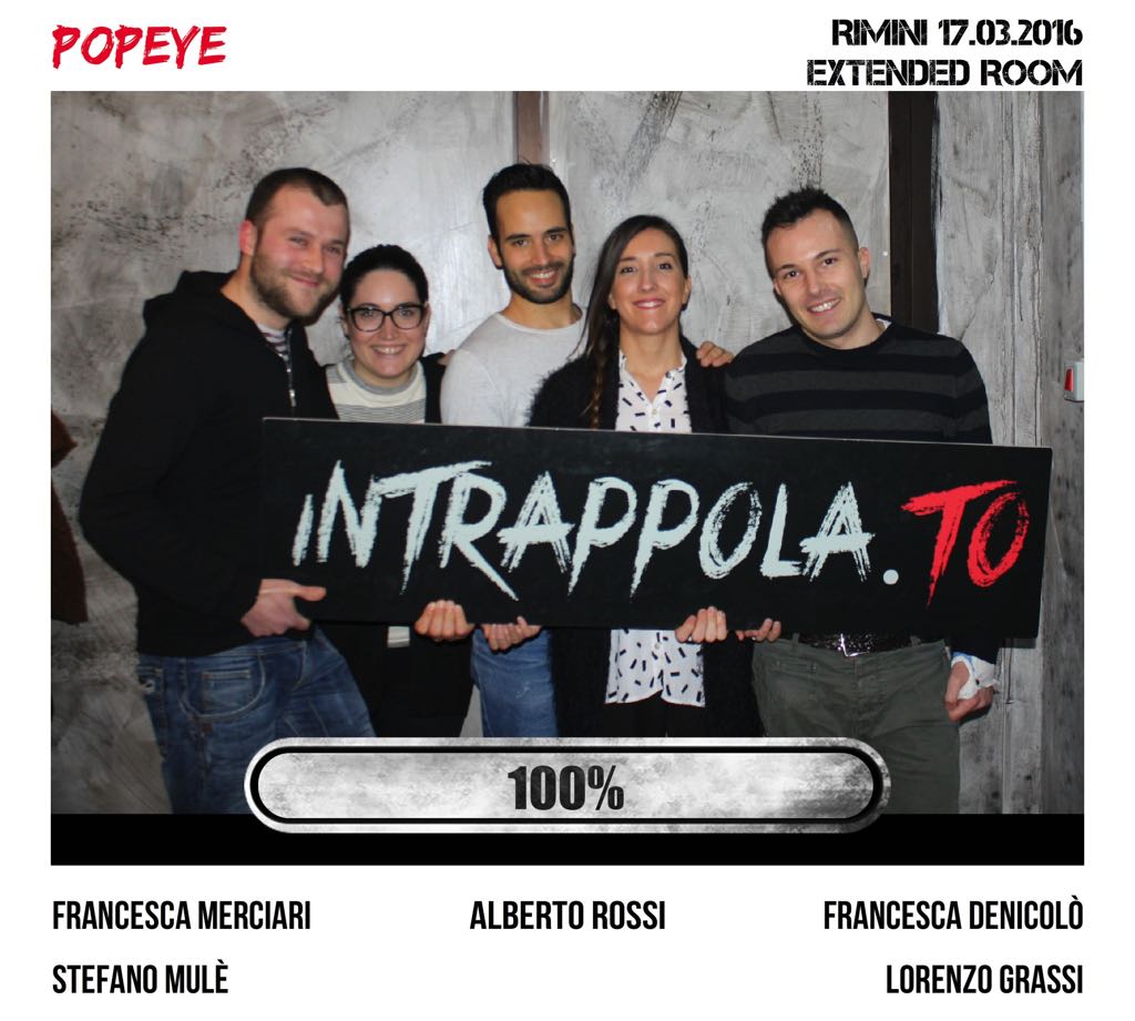 Il gruppo Popeye è fuggito dalla nostra escape room Extended Room