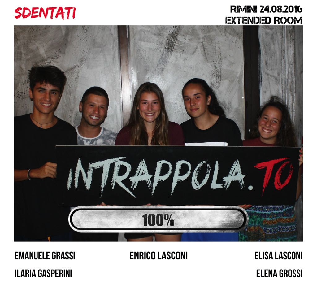 Il gruppo SDENTATI è fuggito dalla nostra escape room Extended Room