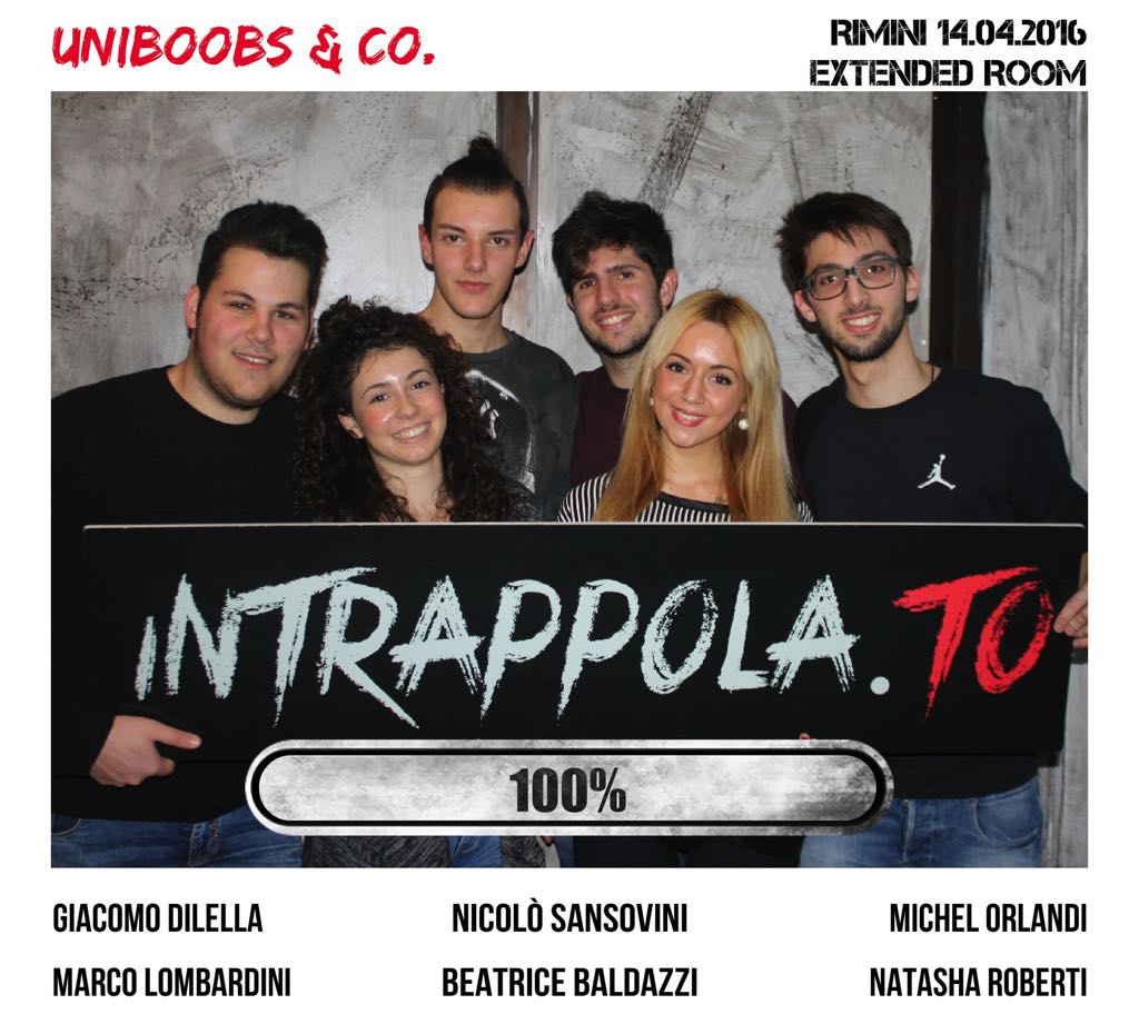 Il gruppo UNIBOobs & Co.  è fuggito dalla nostra escape room Extended Room