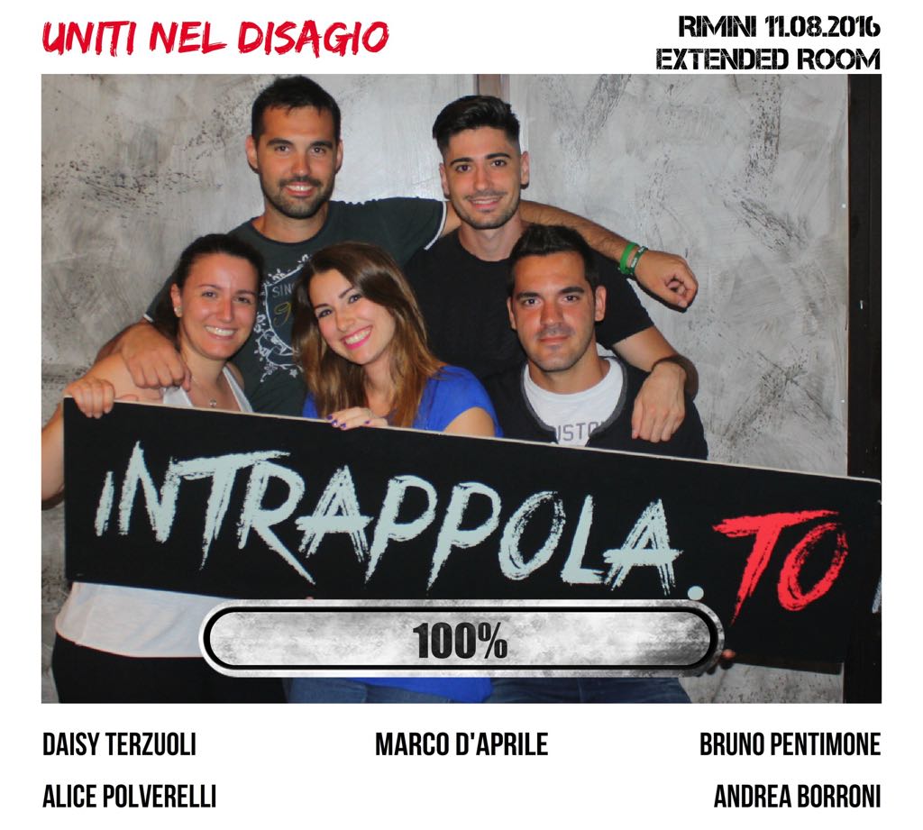 Il gruppo Uniti nel disagio è fuggito dalla nostra escape room Extended Room