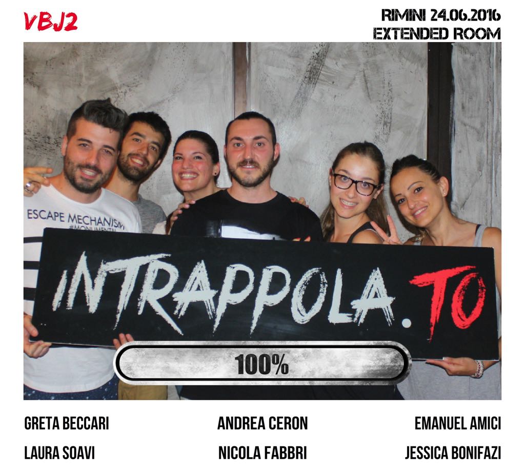 Il gruppo VBJ2 è fuggito dalla nostra escape room Extended Room