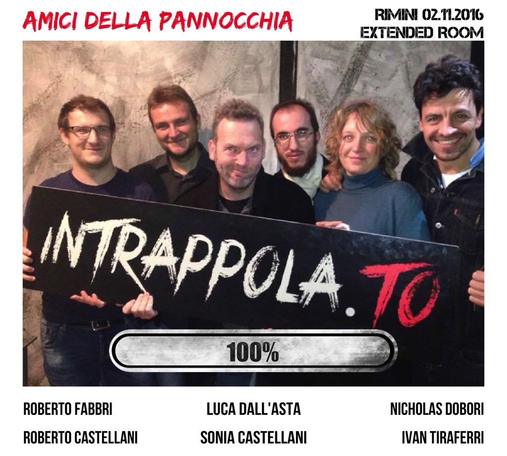 Il gruppo amici della pannocchia è fuggito dalla nostra escape room Extended Room