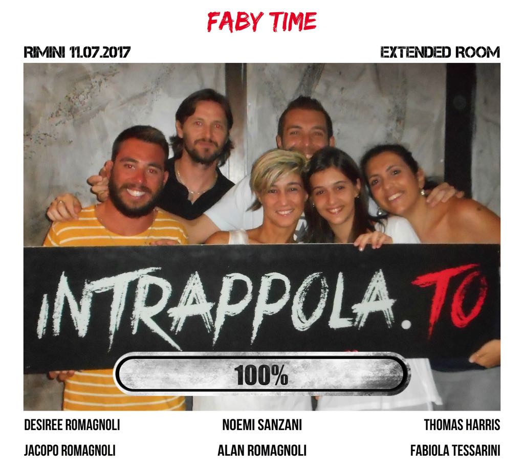 Il gruppo faby time è fuggito dalla nostra escape room Extended Room