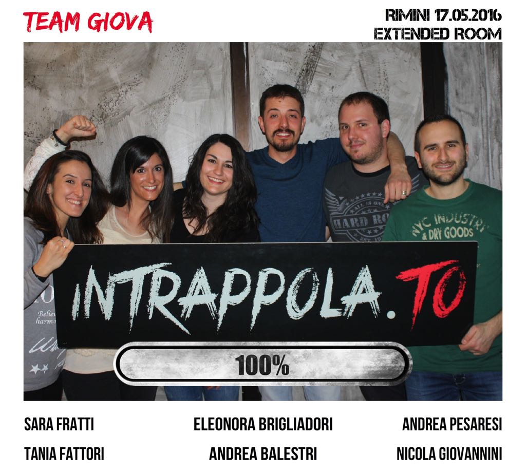 Il gruppo team giova è fuggito dalla nostra escape room Extended Room