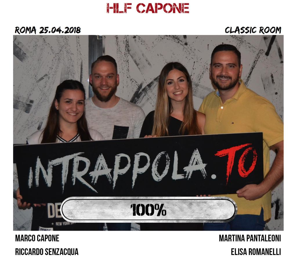 Il gruppo hlf capone è fuggito dalla nostra escape room Classic Room