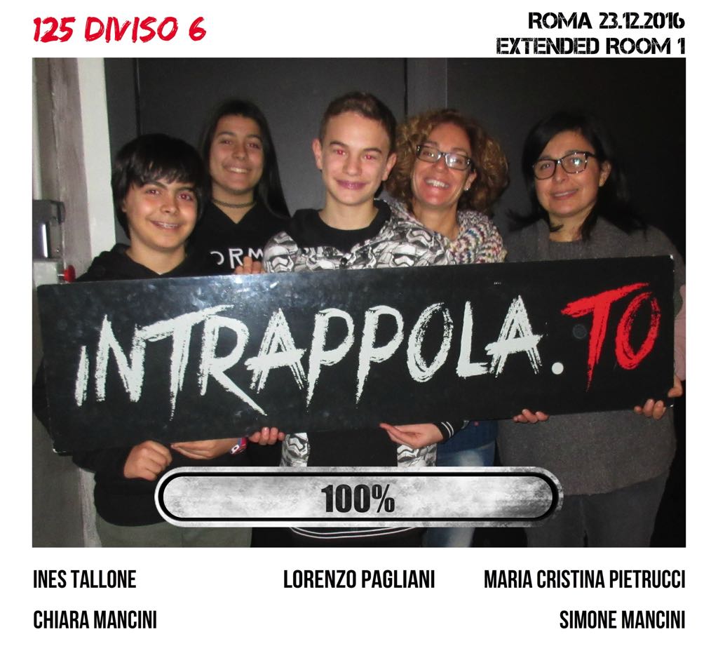 Il gruppo 125 Diviso 6 è fuggito dalla nostra escape room Extended Room