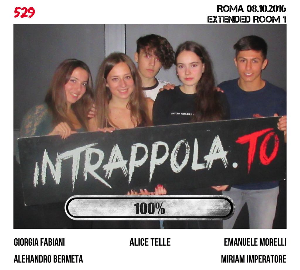 Il gruppo 529 è fuggito dalla nostra escape room Extended Room