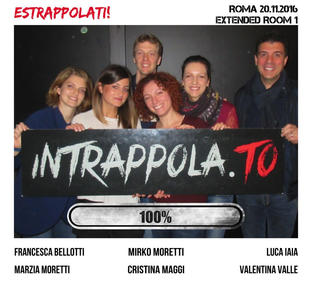 Il gruppo Estrappolati! è fuggito dalla nostra escape room Extended Room