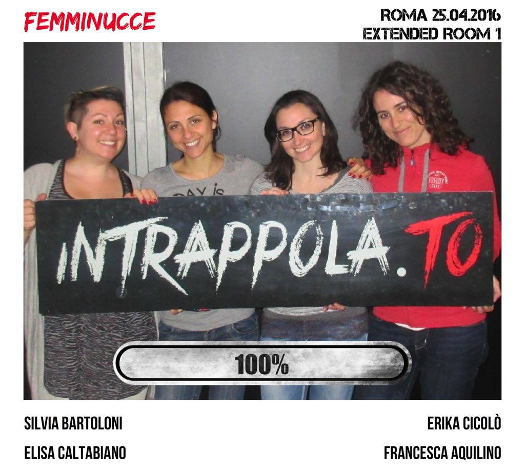 Il gruppo Femminucce è fuggito dalla nostra escape room Extended Room
