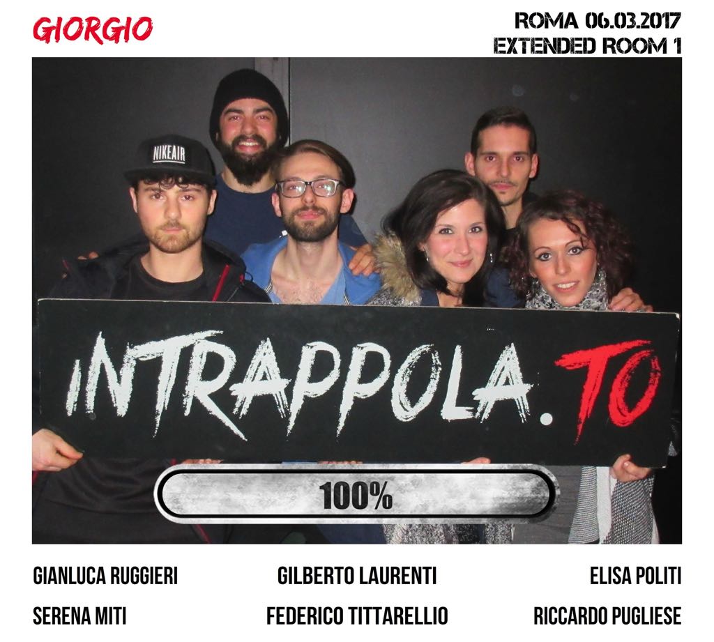 Il gruppo GIORGIO è fuggito dalla nostra escape room Extended Room