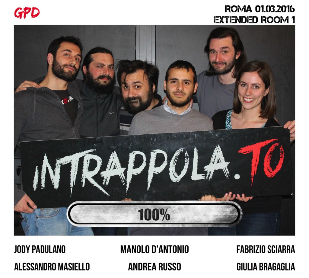 Il gruppo GPD è fuggito dalla nostra escape room Extended Room