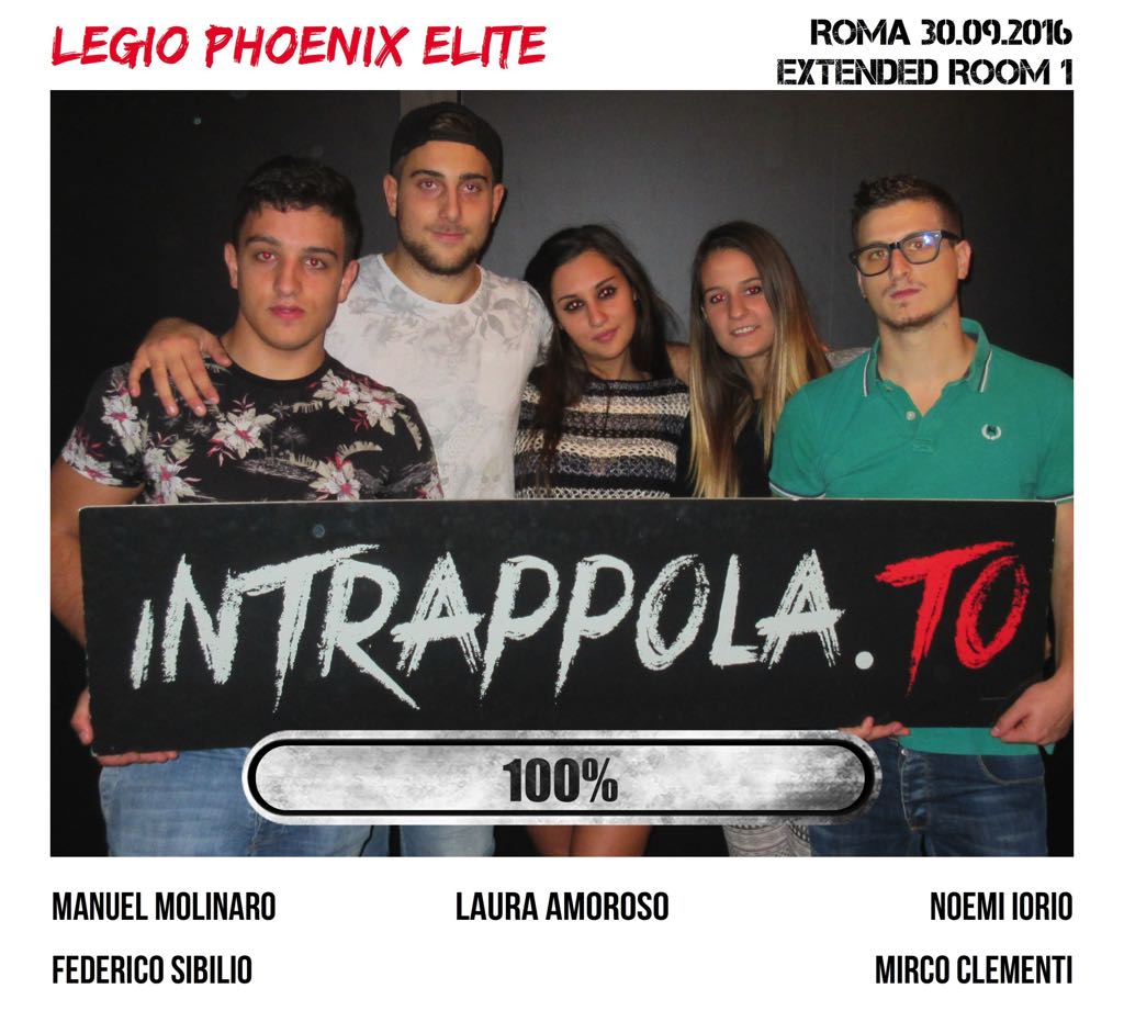 Il gruppo Legio Phoenix Elite è fuggito dalla nostra escape room Extended Room