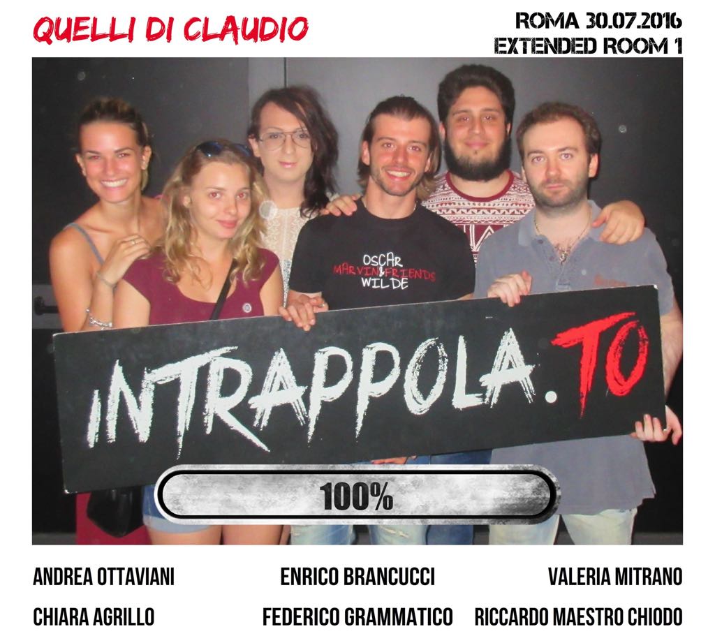 Il gruppo Quelli di Claudio è fuggito dalla nostra escape room Extended Room