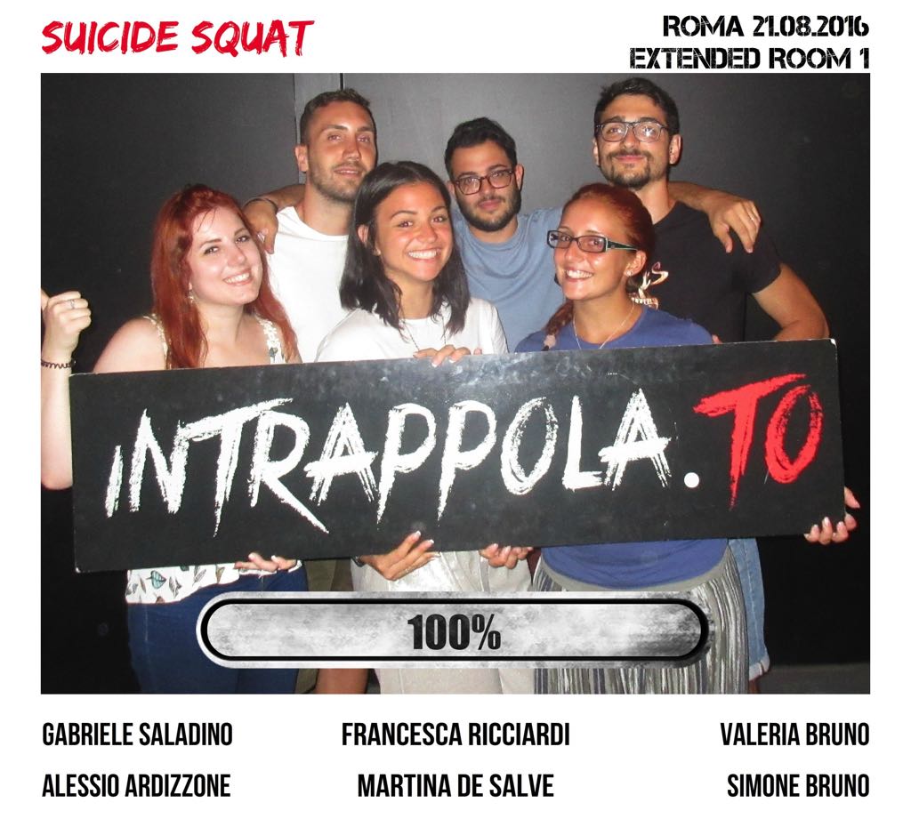 Il gruppo Suicide Squat è fuggito dalla nostra escape room Extended Room