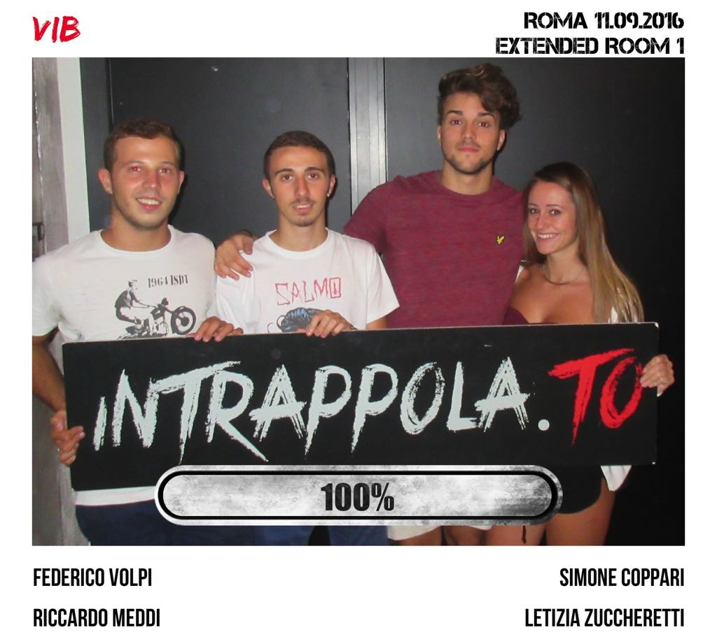 Il gruppo Vib è fuggito dalla nostra escape room Extended Room