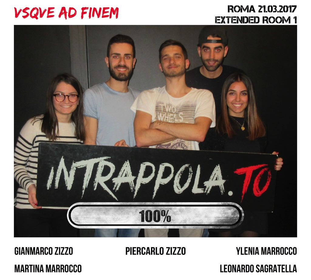 Il gruppo Vsqve ad finem è fuggito dalla nostra escape room Extended Room