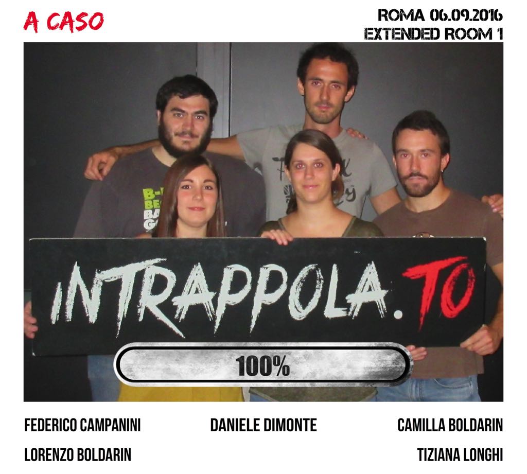 Il gruppo a caso è fuggito dalla nostra escape room Extended Room