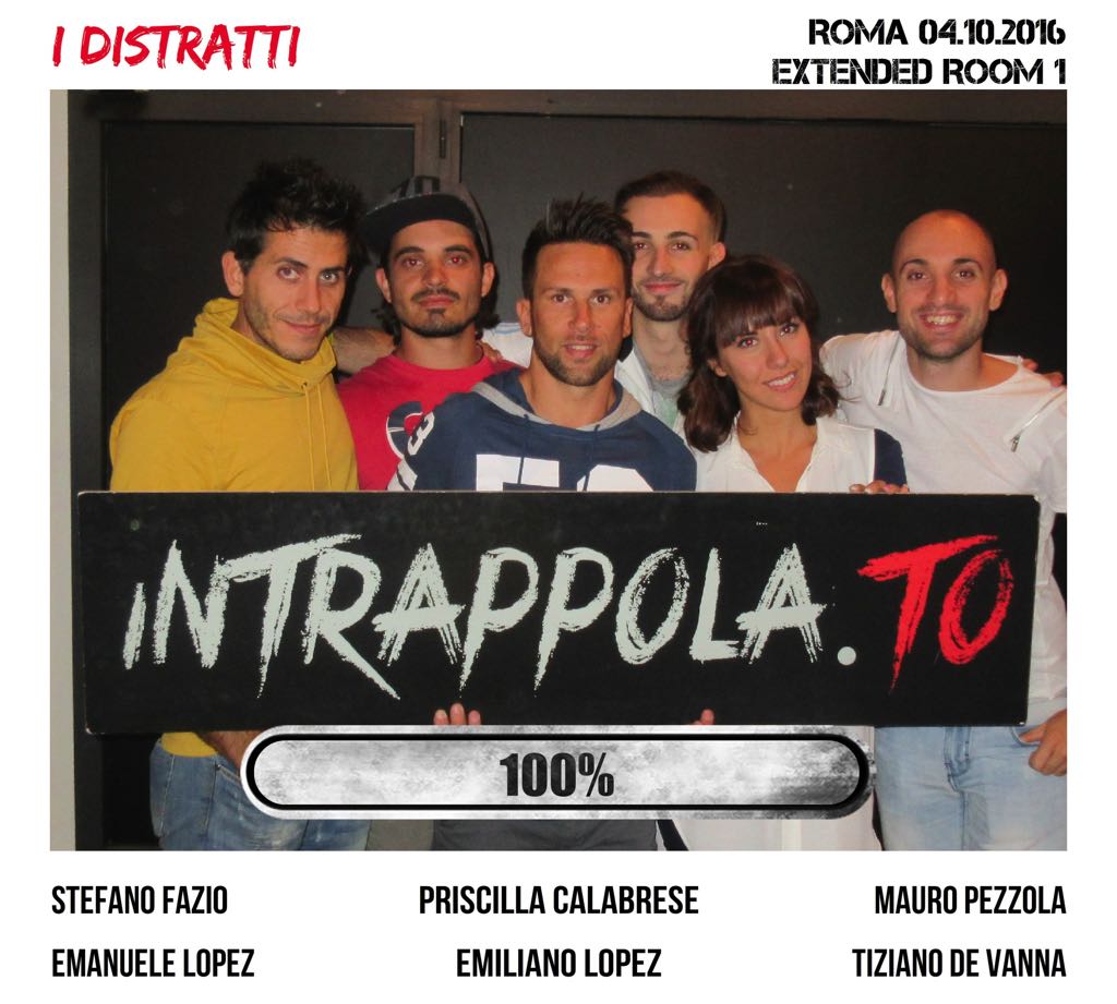 Il gruppo i distratti è fuggito dalla nostra escape room Extended Room