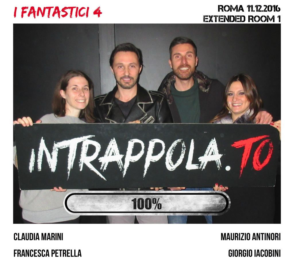 Il gruppo i fantastici 4 è fuggito dalla nostra escape room Extended Room