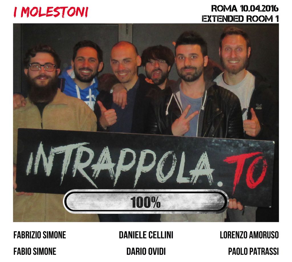 Il gruppo  è fuggito dalla nostra escape room Extended Room